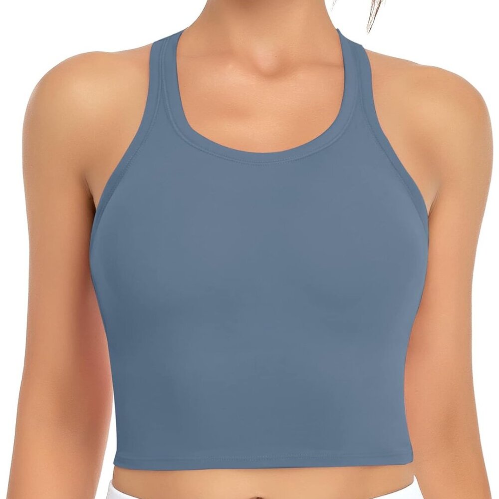 Sports Bras for Women Padded Wirefree Workout Crop Cute Tank Tops Athletic Camis